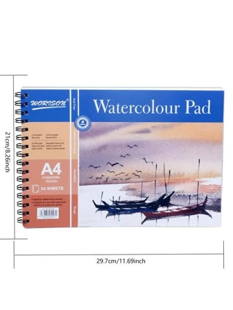 81/2x11 Spiral Watercolor Pad, 24 sheets