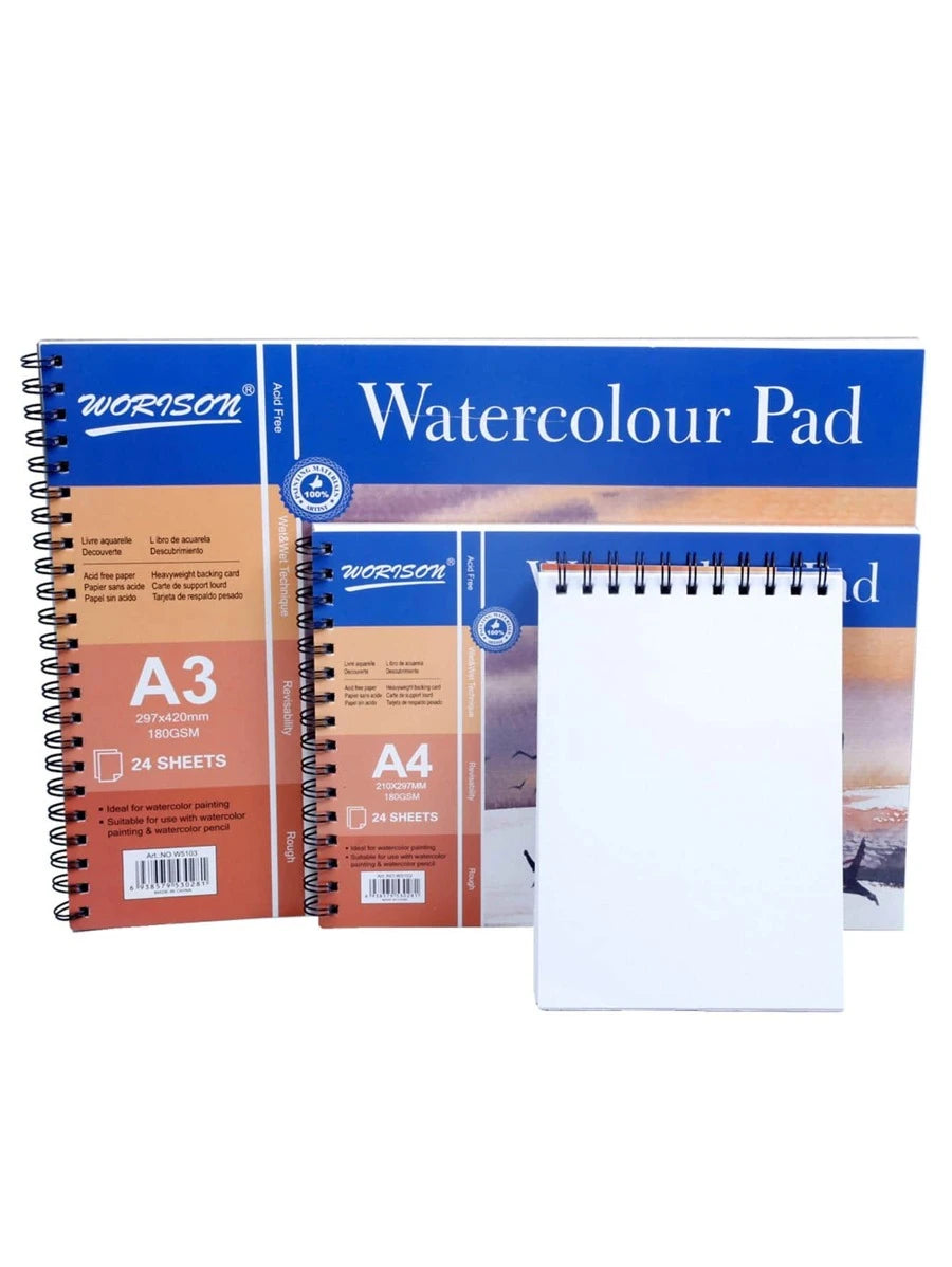 81/2x11 Spiral Watercolor Pad, 24 sheets