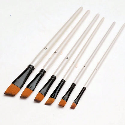 12-Piece Round Angular Paint Brush Set