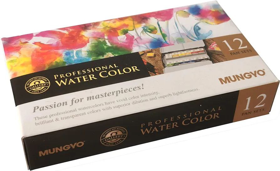 12-Color Watercolor Set in Tin Box