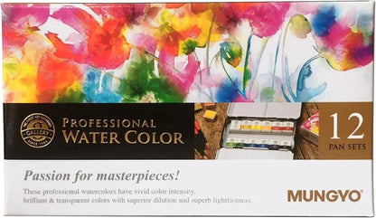 12-Color Watercolor Set in Tin Box